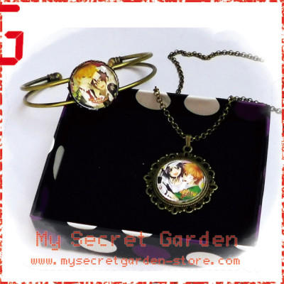 Maid Sama ! 会長はメイド様 anime Cabochon Bronze Necklace and Bracelet Set Maid Sama ! 会長はメイド様 anime Cabochon Bronze Necklace and Bracelet Set